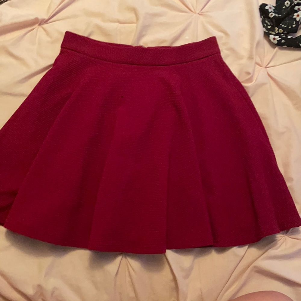 Red skater skirt